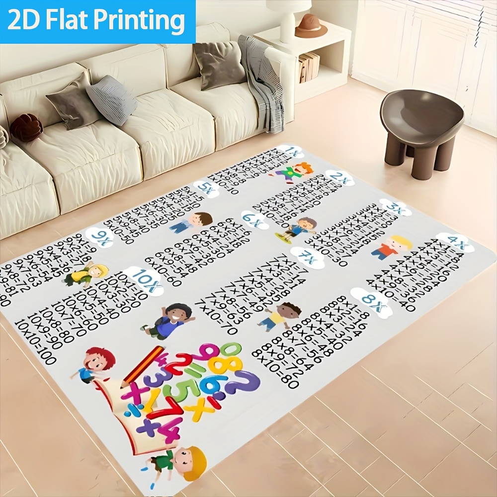 Multiplication Table Mat - 1 шт. Красочный коврик с принтом