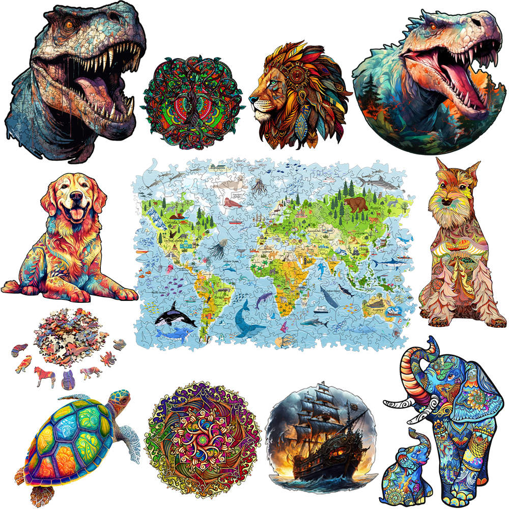 Puzzle Map World - Деревянные головоломки «сделай сам» для детей